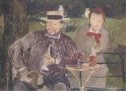 Edouard Manet Portraits d'Ernest Hoschede et de sa fille Marthe (mk40) oil painting picture wholesale